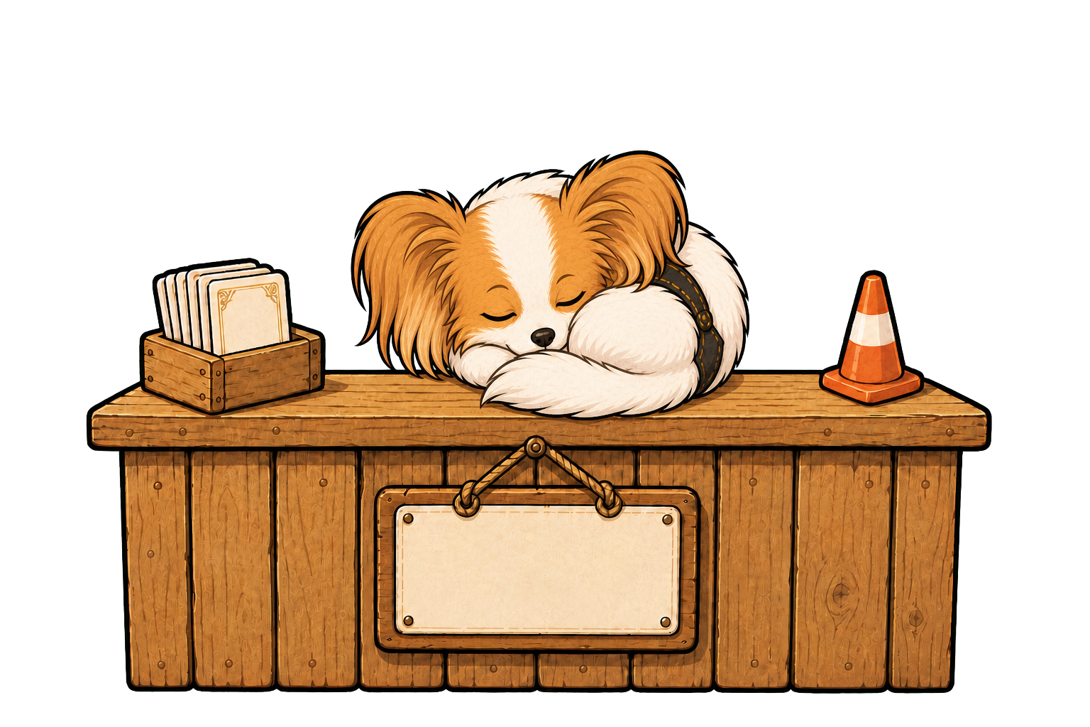 店番犬ましろん・丸まり中